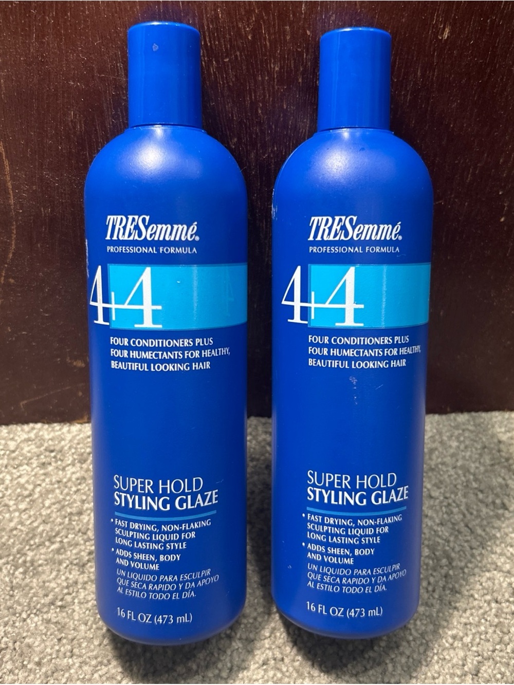 X2 TRESemme 4+4 Super Hold Styling Glaze Fast Drying Liquid for Volume Body 16oz